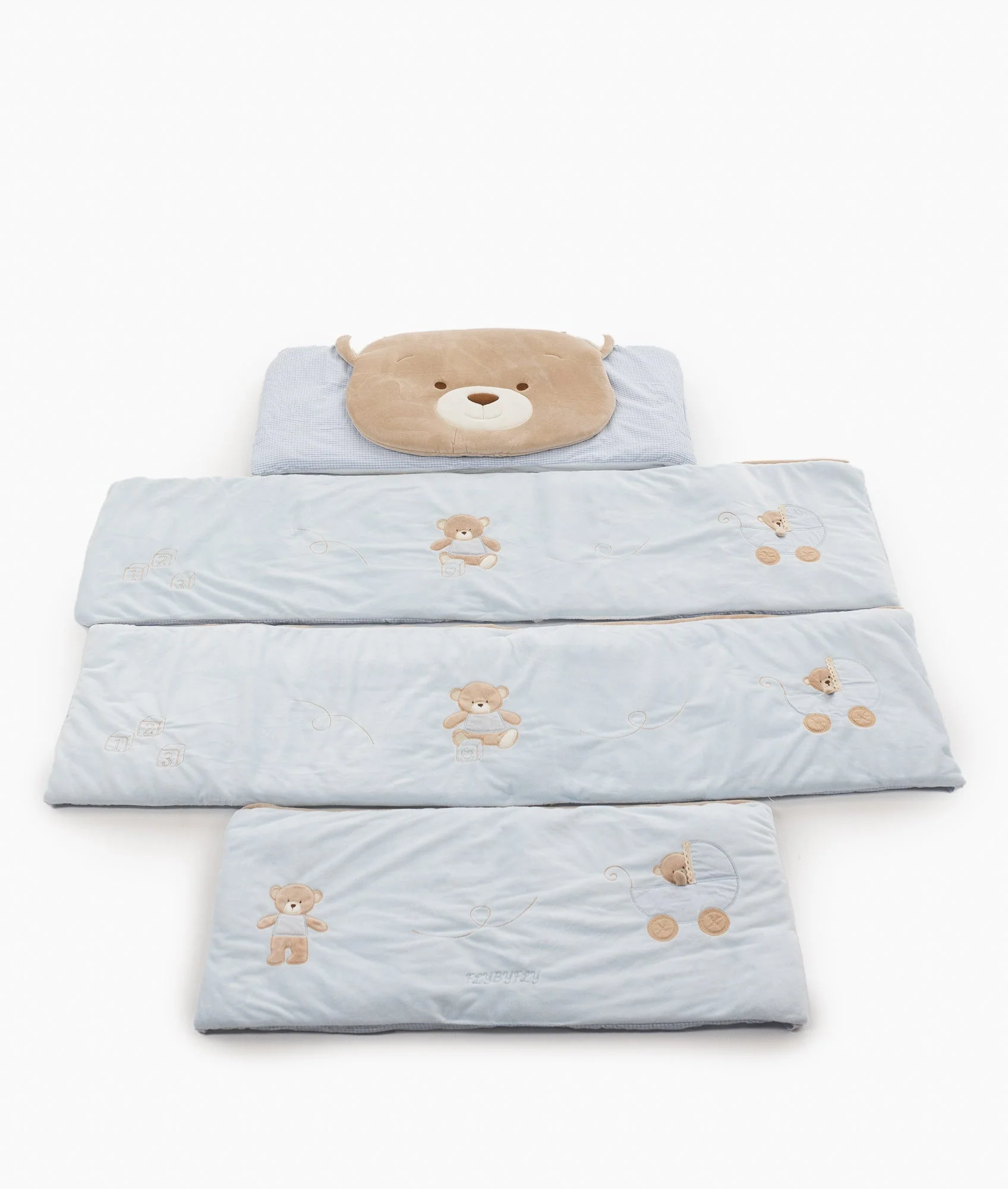 4pc Cot Bumper Set | Blue