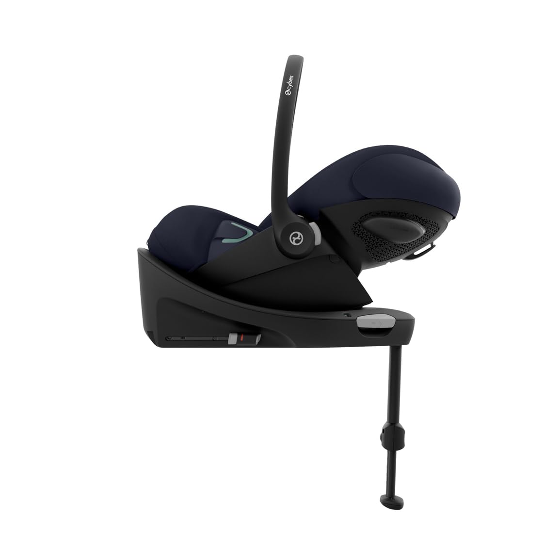 CYBEX Gold Babyschale Cloud G i-Size Comfort, Inkl. Neugeboreneneinlage, Ab Geburt bis ca. 24 Monate, Für Kinder ab 40 cm bis 87 cm, Max. 13 kg, Moon Black