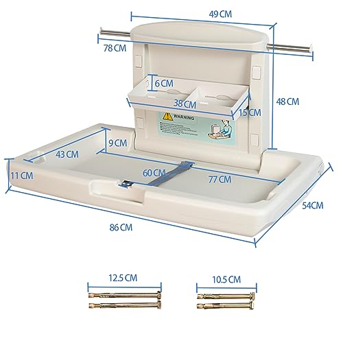 Concise Home Fasciatoio per Bambini,Fasciatoio pensile per uso Domestico e Commerciale,con Cintura di Sicurezza e vano Portaoggetti,Pieghevole per risparmiare spazio,Sicuro e Stabile (Bianco) : Amazon.it: Prima infanzia