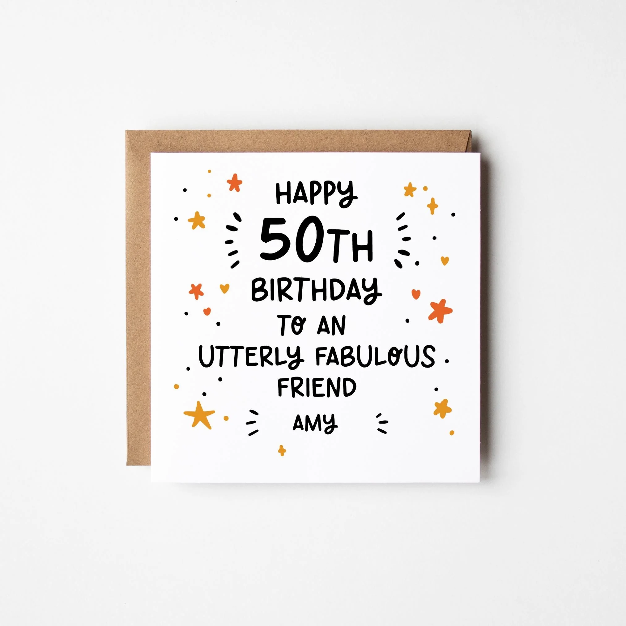 Utterly Fabulous X 50th Birthday Card a?�� Personalised 50th Birthday Card a?�� Personalised Birthday Card 50th Birthday a?��