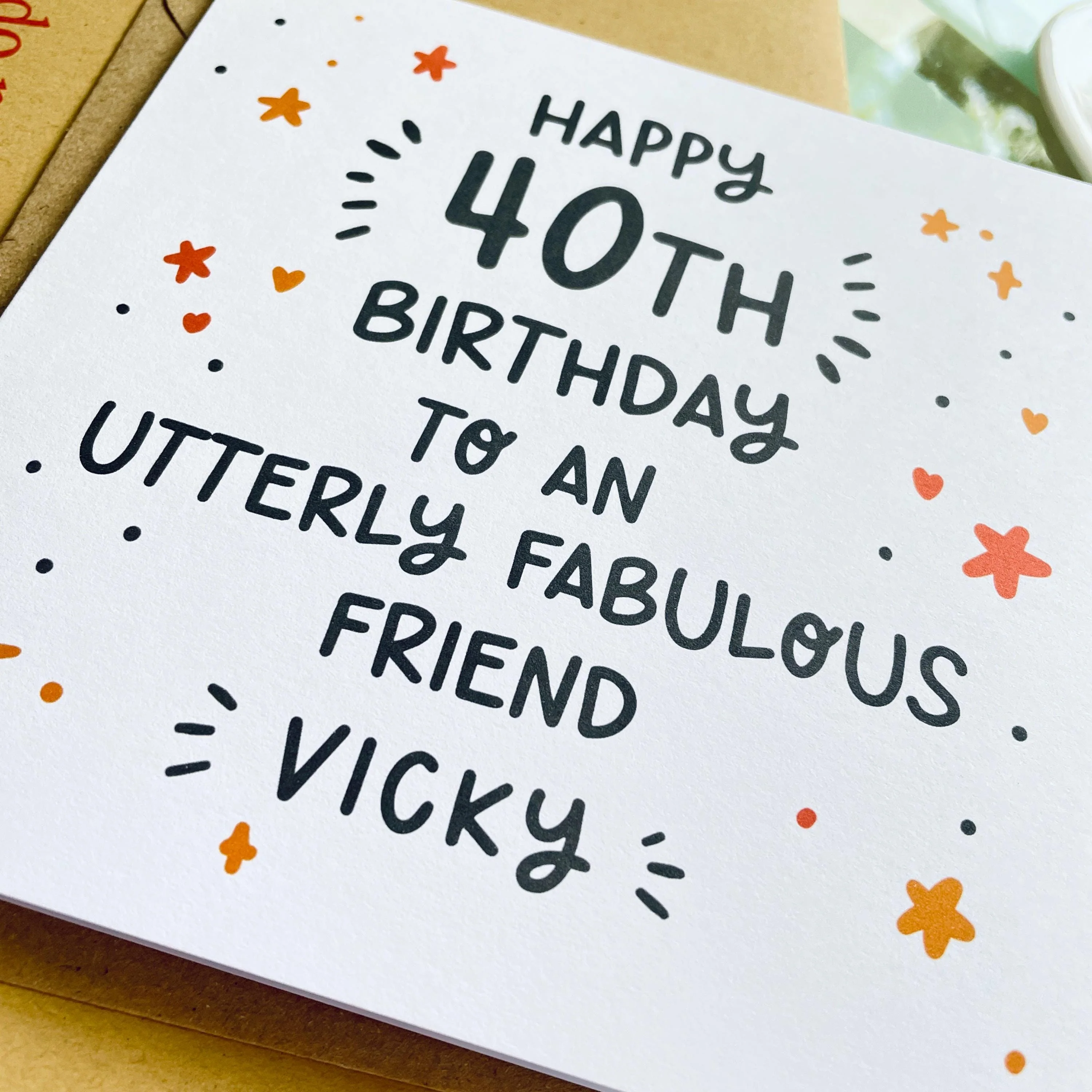 Utterly Fabulous X 40th Birthday Card ? Personalised 40th Birthday Card ? Personalised Birthday Card 40th Birthday ?