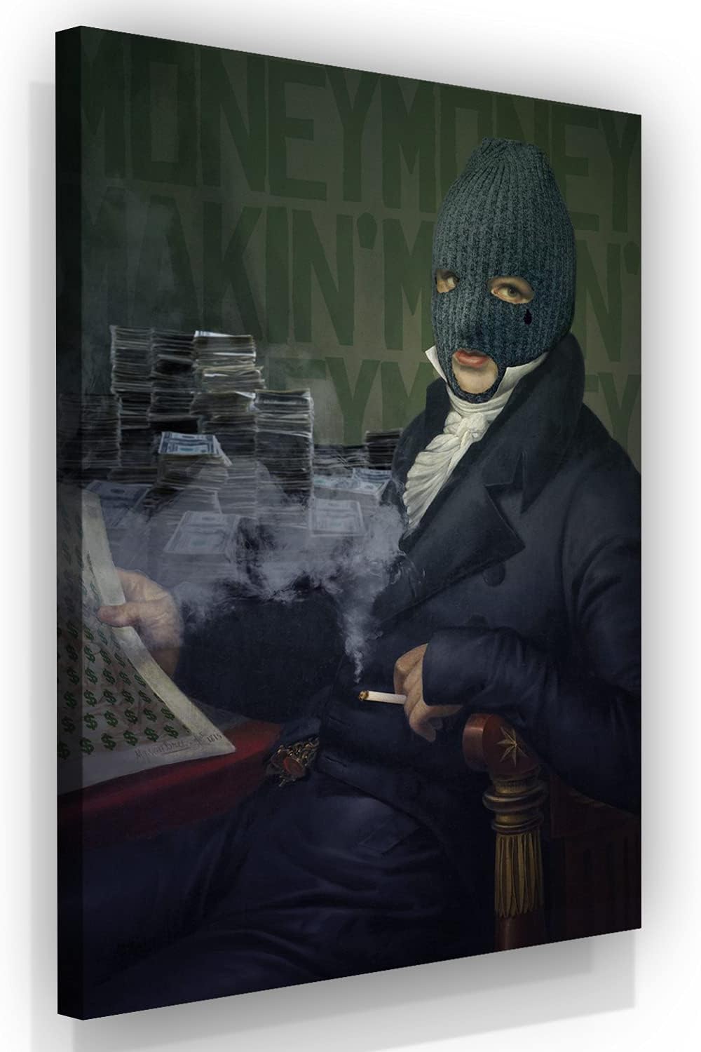 Fellipo Ricci Money Robber Fine Art Reproduction Art Canvas Print, Oil Painting Vintage Wall Art, Money Sign, Money Artwork Print (36