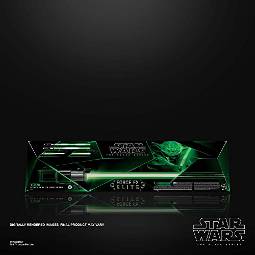 Star Wars Hasbro The Black Series, Spada Laser Elettronica Force FX Elite di Yoda, con luci a LED di Nuova Generazione ed Effetti sonori, dai 14 Anni in su : Giochi e giocattoli