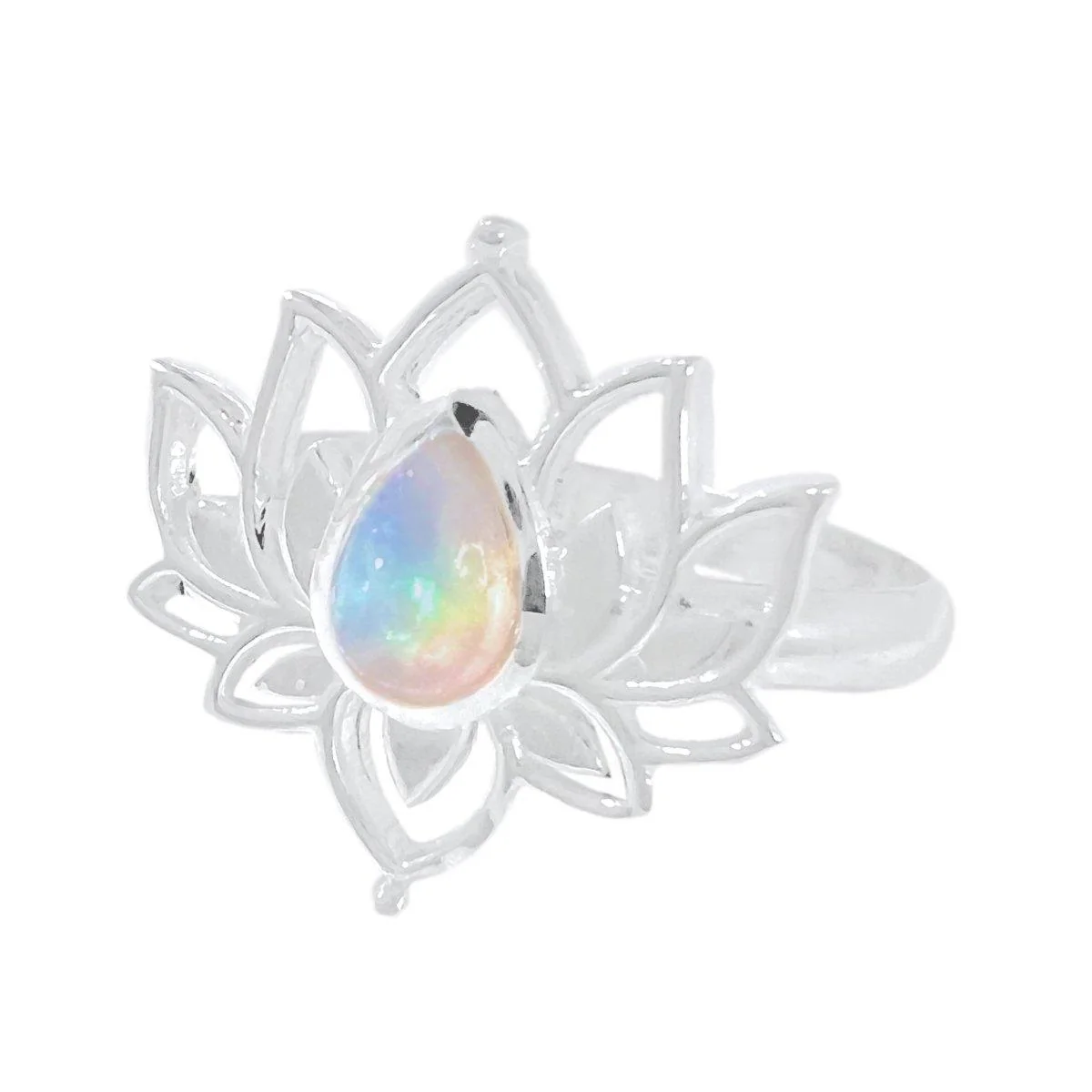 Laihas Opulent Lotus Flower Opal Ring
