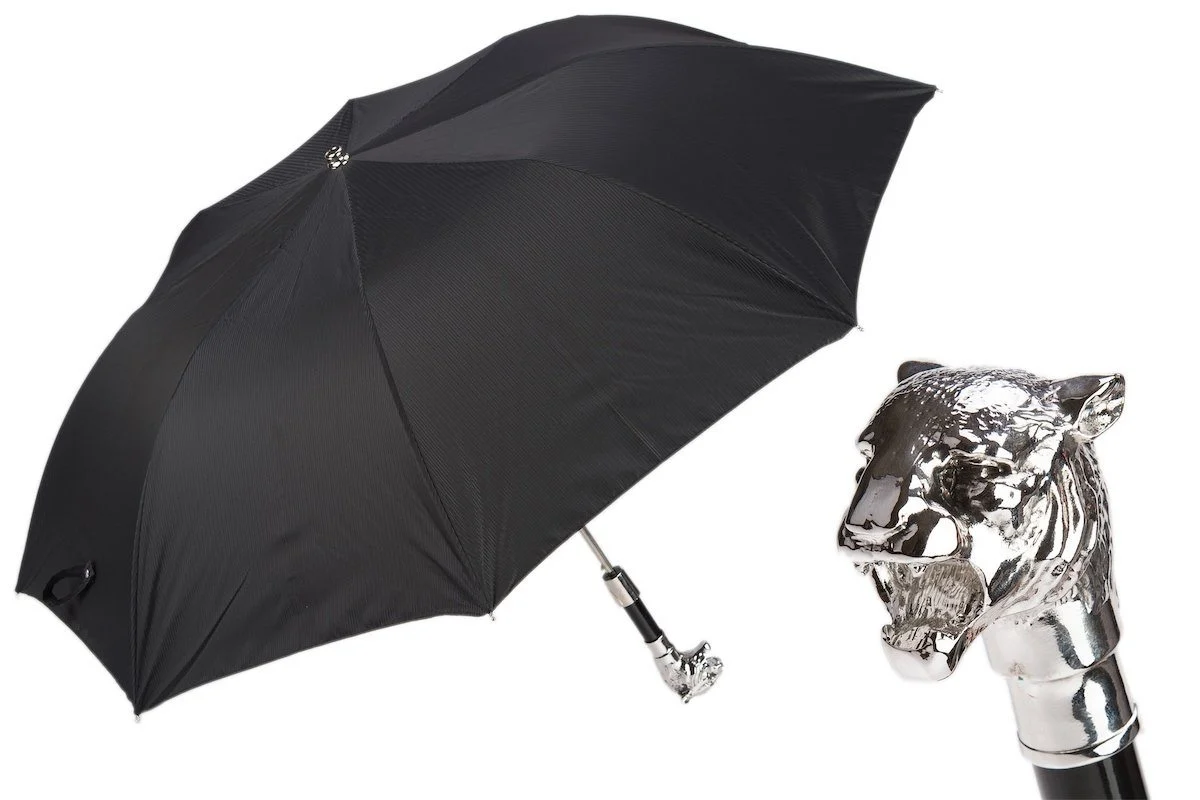 Silver Tiger Folding Umbrella