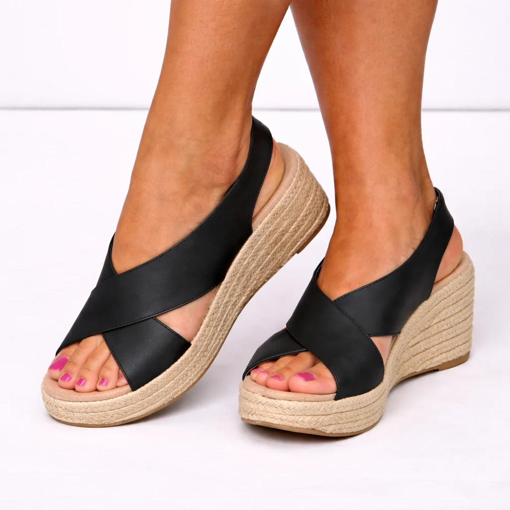 Womena??s Espadrille Sandals Lightweight Wedge Design