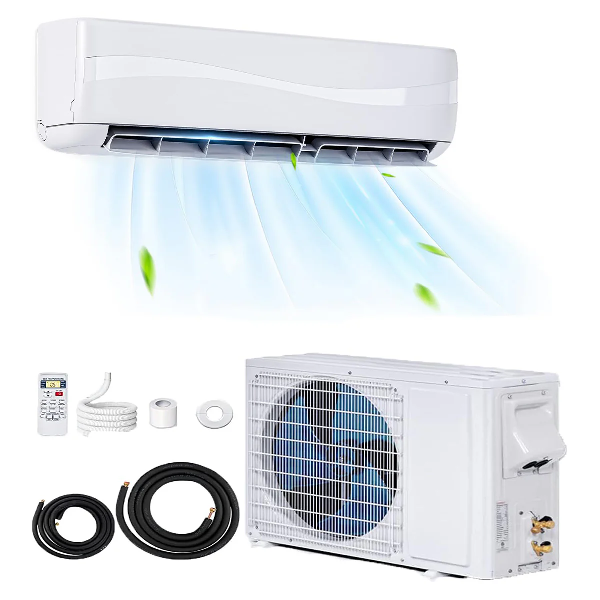 9000 Btu 17 Seer2 Mini Split Air Conditioner Amp Heater Ductless Inverter System 208 230V Wall Mounted Ac Unit With Heat Pump