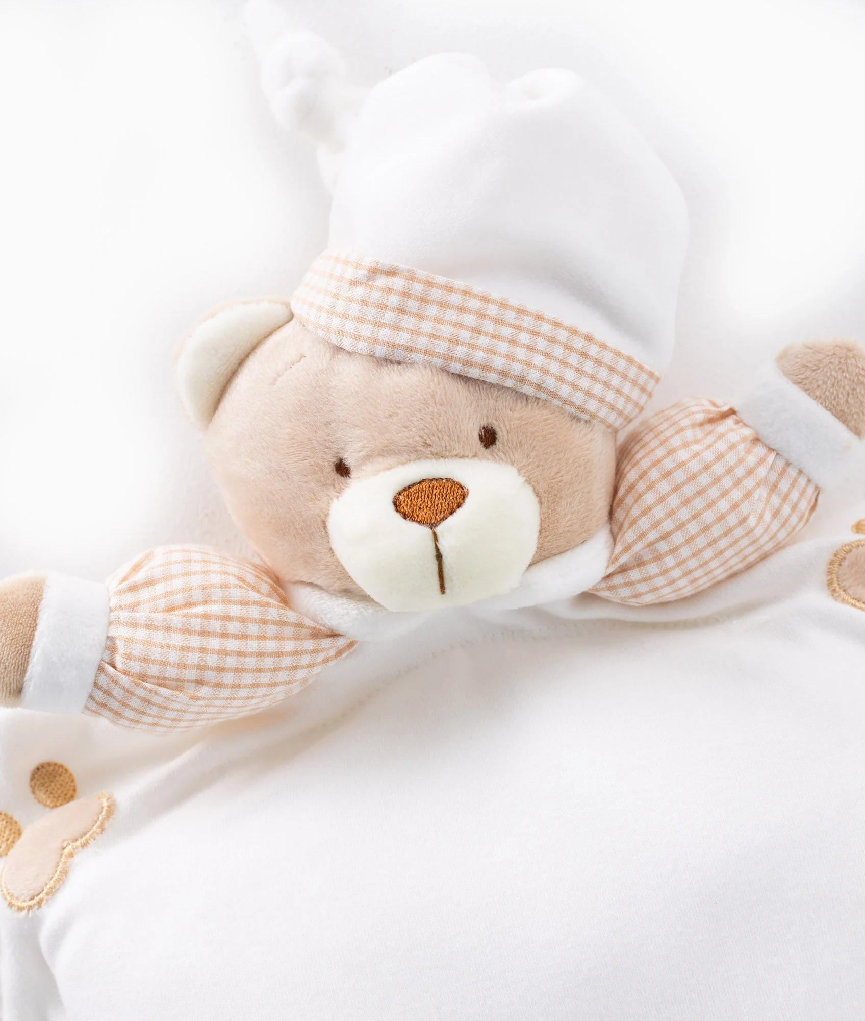 Infant Head Support Pillow | White & Beige