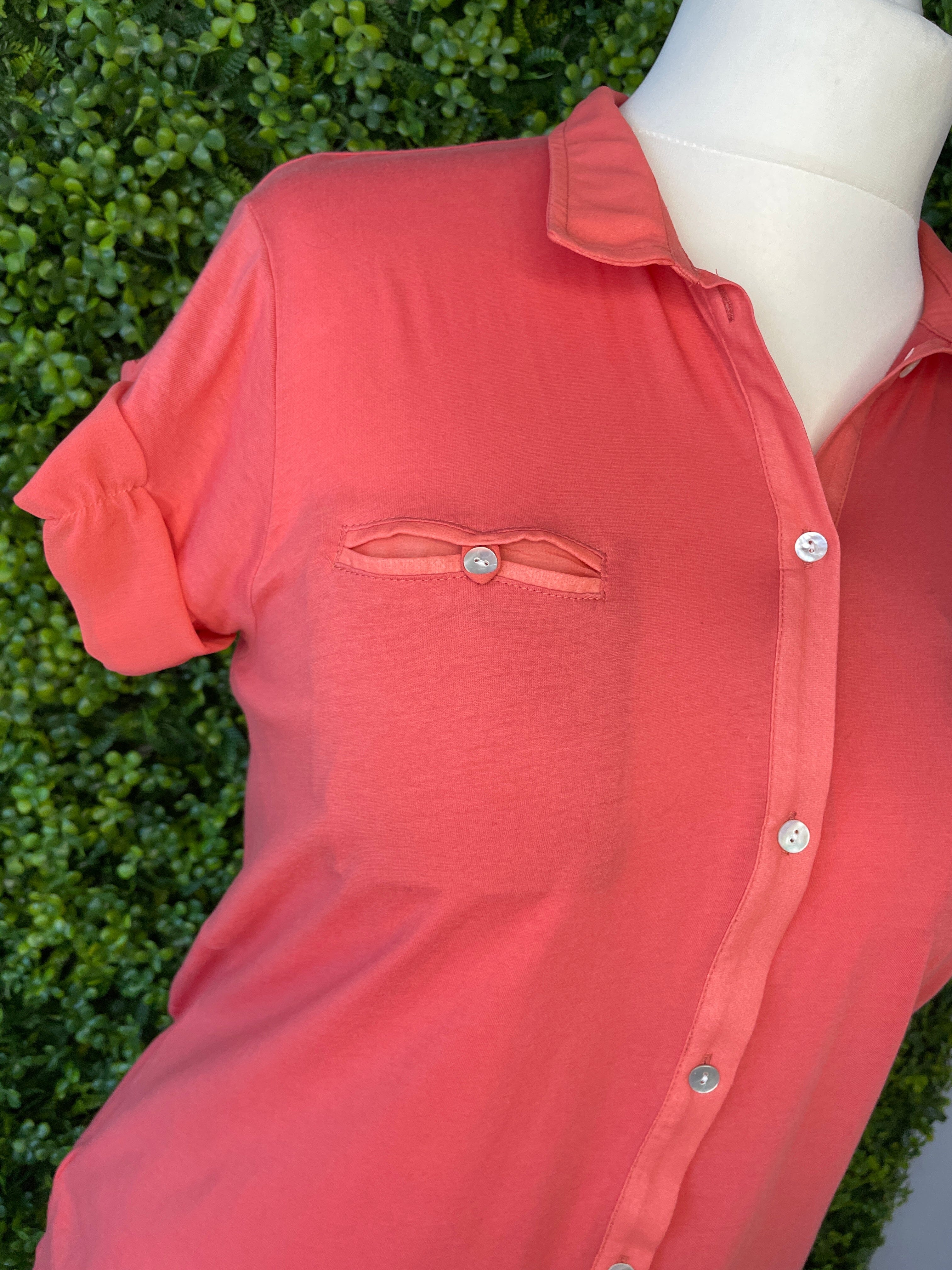 Mango Fitted Coral Shirt