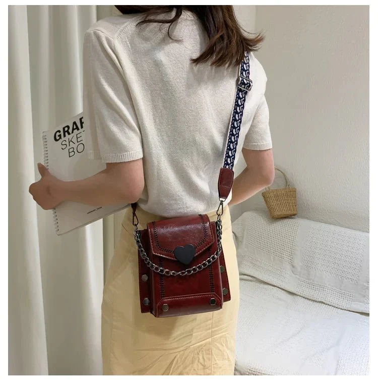 Retro Bag | Stijlvolle vierkante compacte schoudertas
