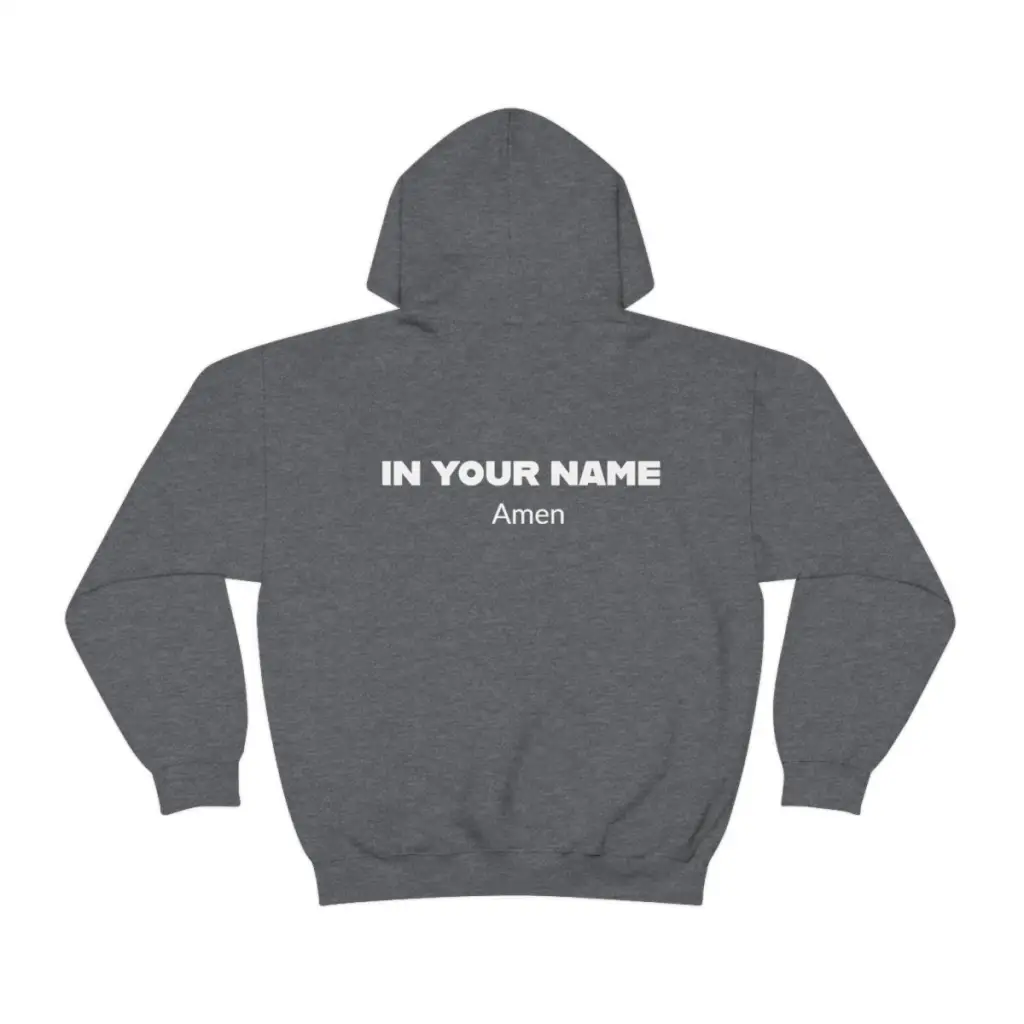 In Your Name Amen Hoodie Hooded Sweatshirt | Oversize Religious Aesthetic Streetwear | Essential Gift For Her, Him to show Faith
