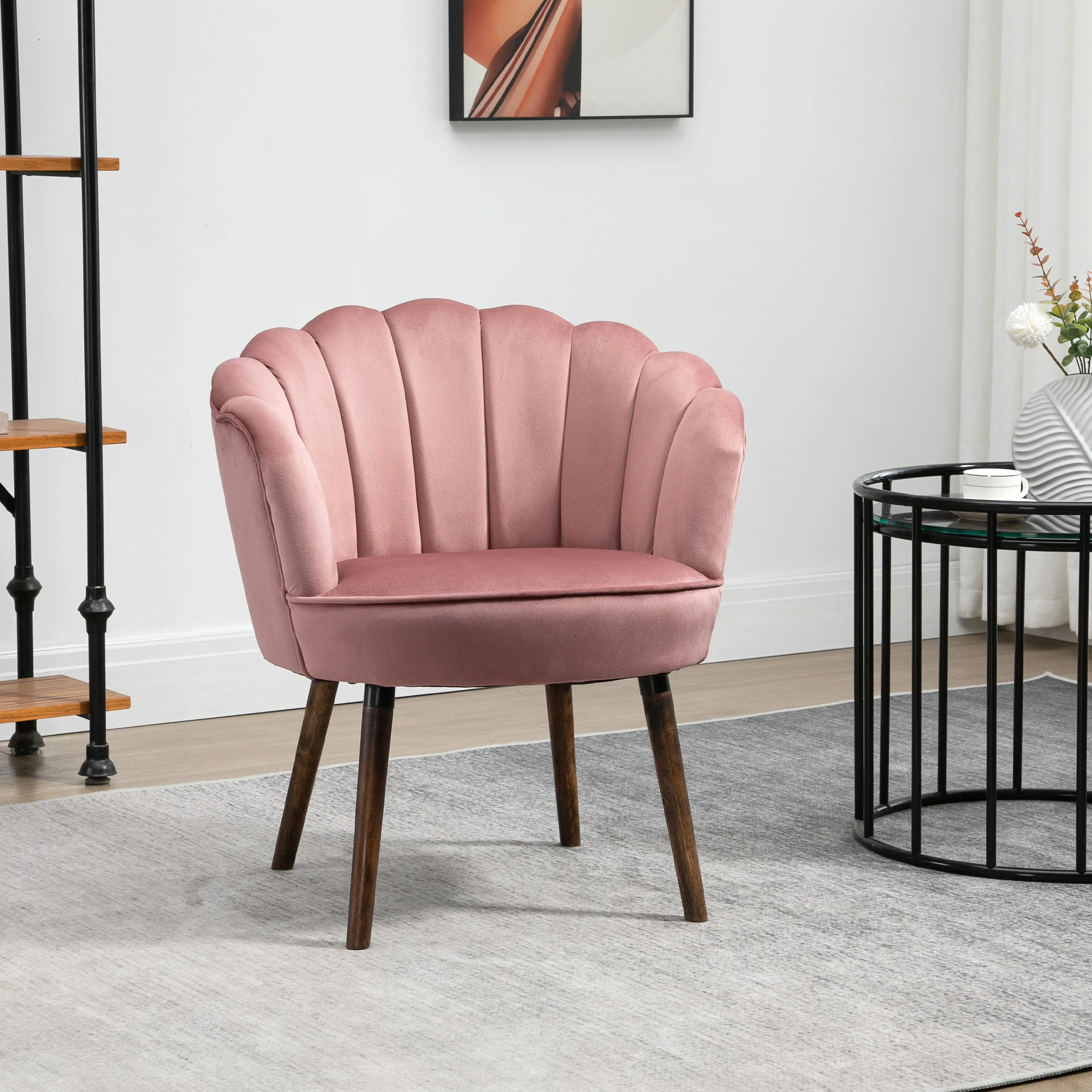 HOMCOM eetkamerstoel keukenstoel fauteuil