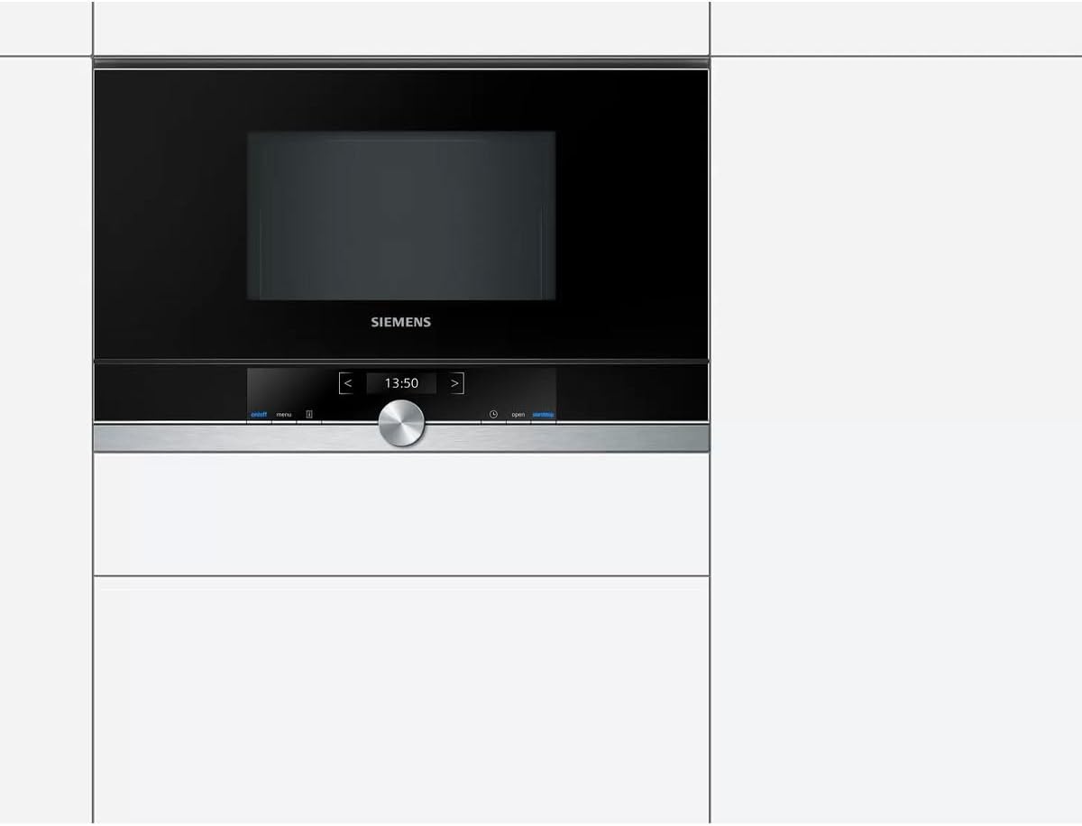 Siemens BF634LGS1 Mikrowelle, 900 W, 21 L Garraum, LED-Innenbeleuchtung, Edelstahl