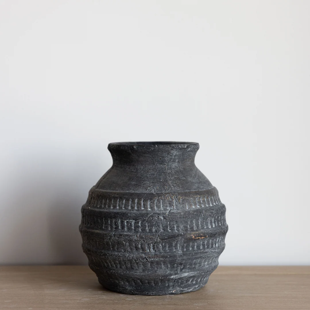 Terracotta Stripe Vase