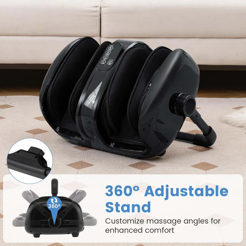 Shiatsu Foot & Calf Massager with Heat, Vibration Compression Electric Leg Massager for Neuropathy, Plantar Fasciitis Relief, Muscle Arm Relax