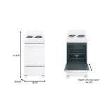 20-inch electric oven with 4 cooking zones, freestanding, in white