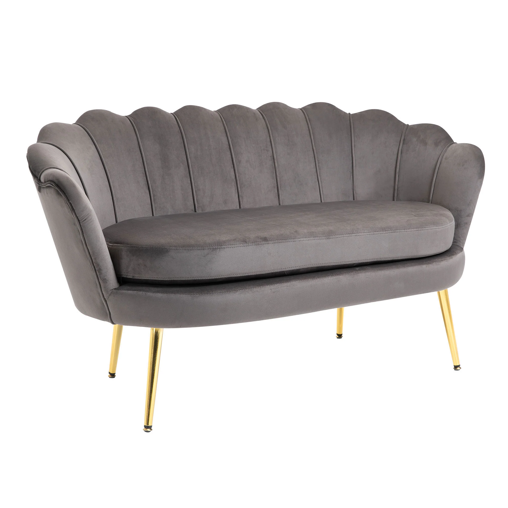 HOMCOM 2-zitsbank bank sofa fluweel velvet touch velours look