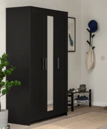 IKEA BRIMNES Armadio – 3 Ante, Bianco, 117x190 cm