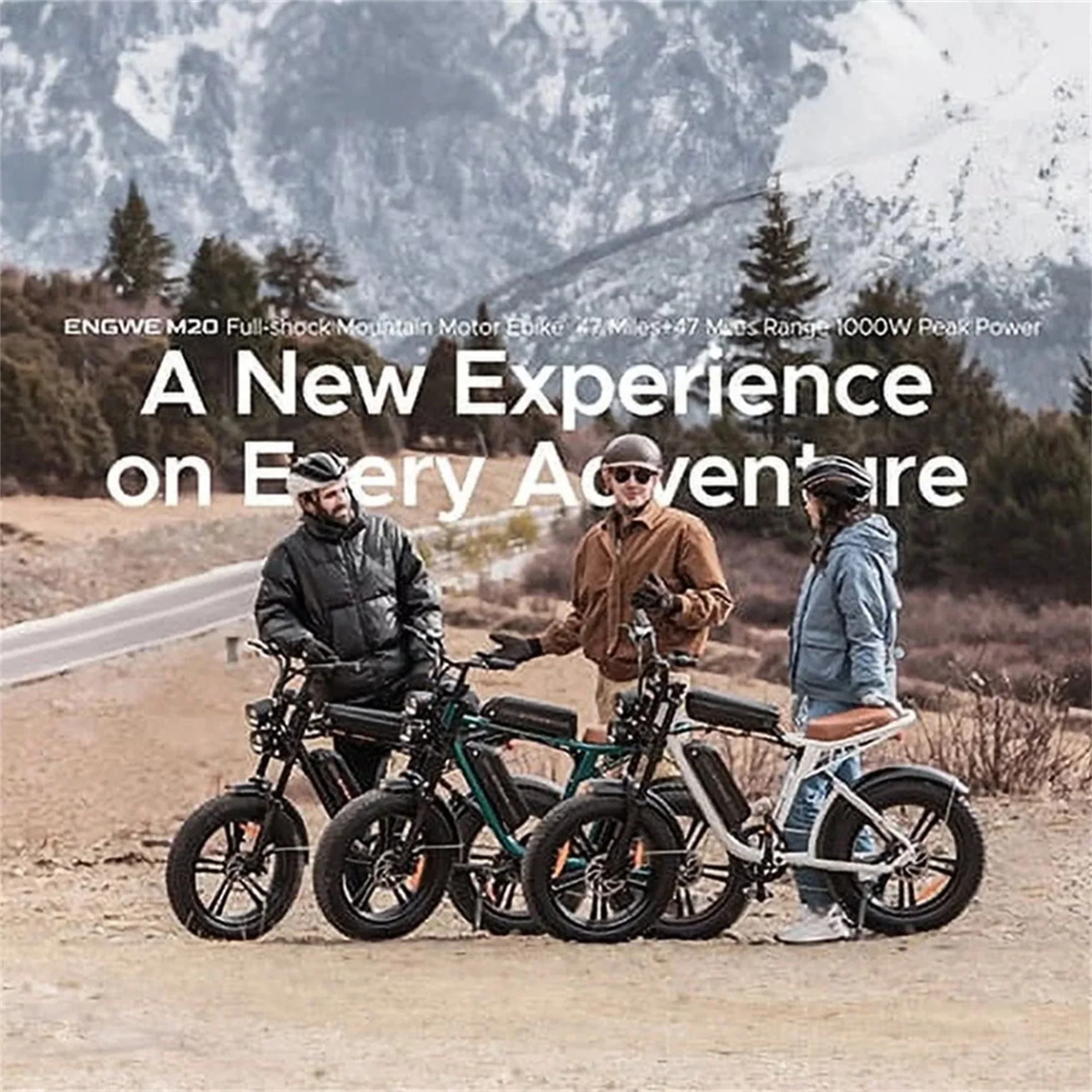 AKEZ elektromos kerékpár felnőtteknek - 1000W 45 km/h-s moped ebike 48V 13A kivehető akkumulátorral, akár 150 km hatótávolságú terepjáró e-bike 20*4.0