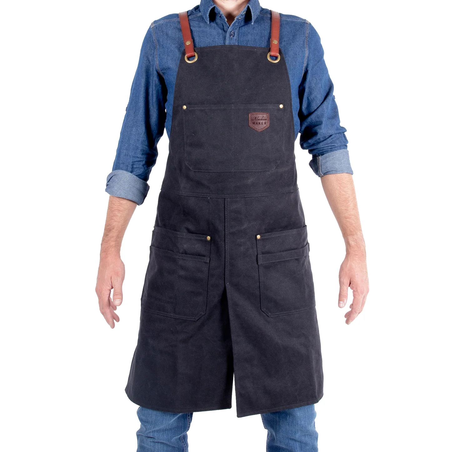 Apron N��690, 16Oz. Long Waxed Cotton