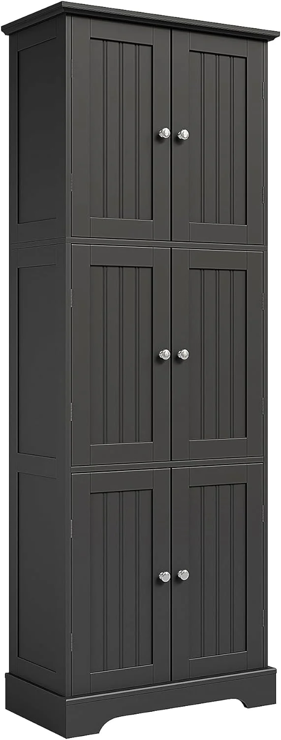 ChooChoo Tall Bathroom Storage Cabinet with 6 Doors, Freestanding Floor Cabinet