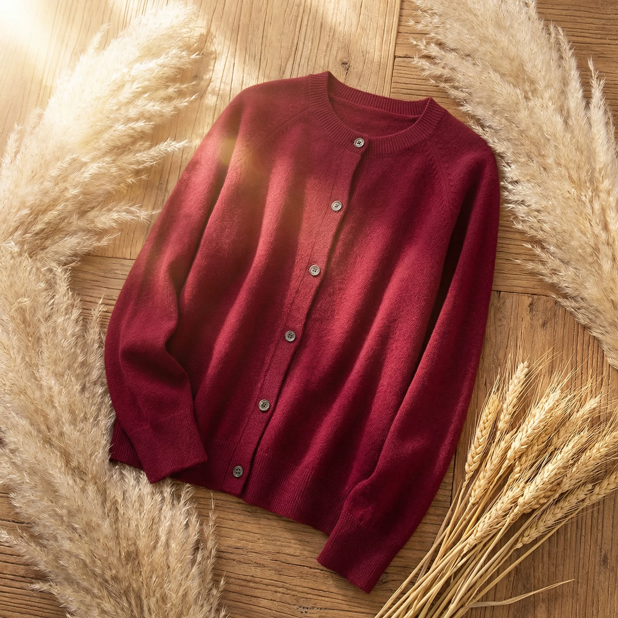 Women��s Merino Wool Cardigan Classic Fit Elegant Layering Piece