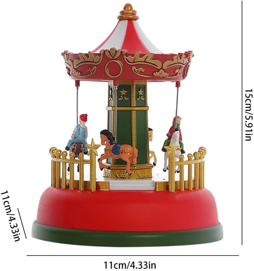 MGWYE Christmas Music Box with Light Room Decor Holiday Musical Ornaments Year Decoration Gift (Color : E)