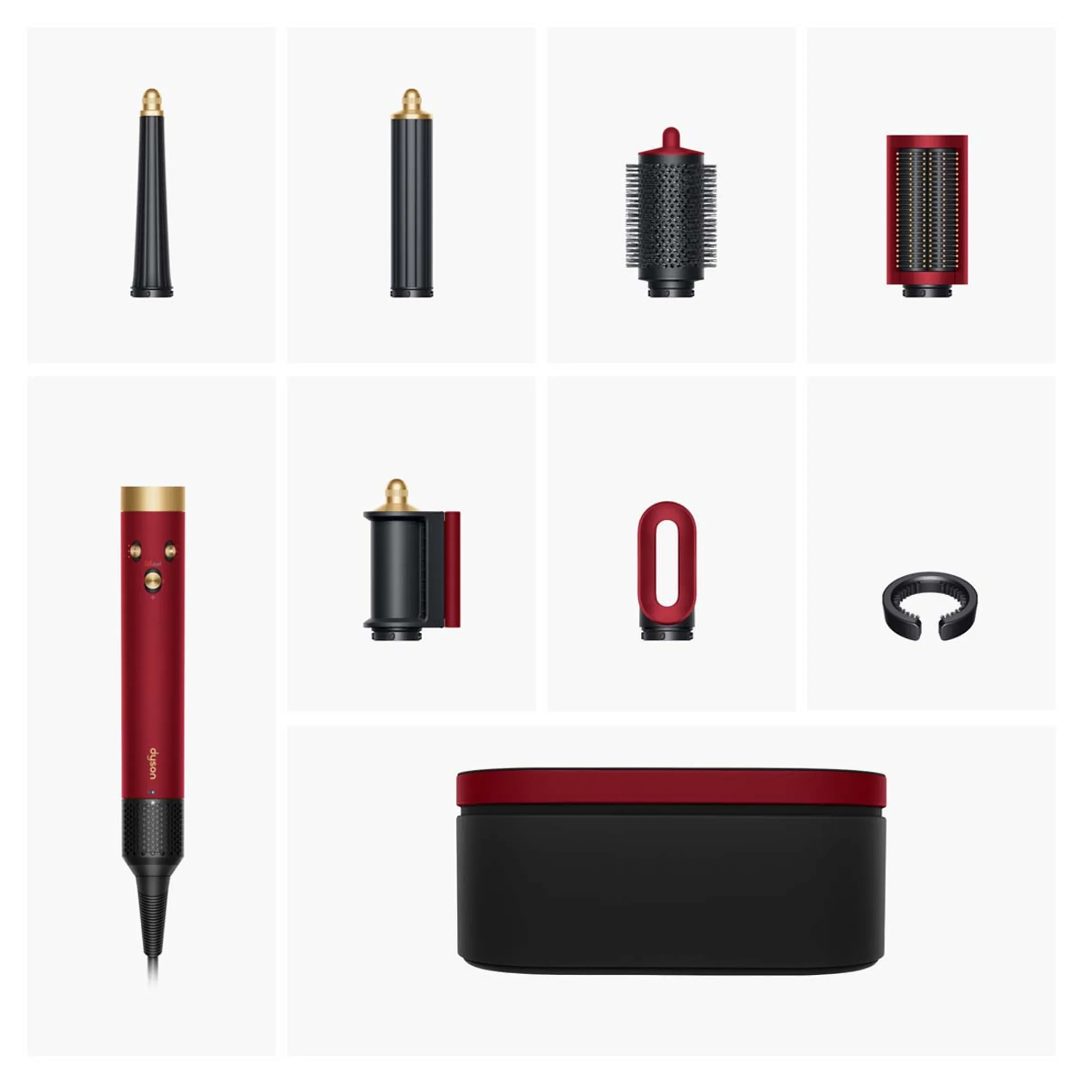 Dyson Airwrap i.d. Straight + Wavy Red Velvet/Gold - Limited Edition