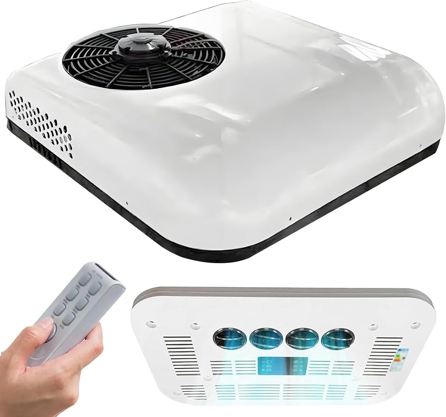 Dc 12 V/24 V Wohnmobil-Dachklimaanlage, Leise Klimaanlage Wohnwagen, Parkklimaanlage, 2200W Kühlfunktion, Klimaanlage Für LKW, Wohnmobil, Bagger, Camper 24V