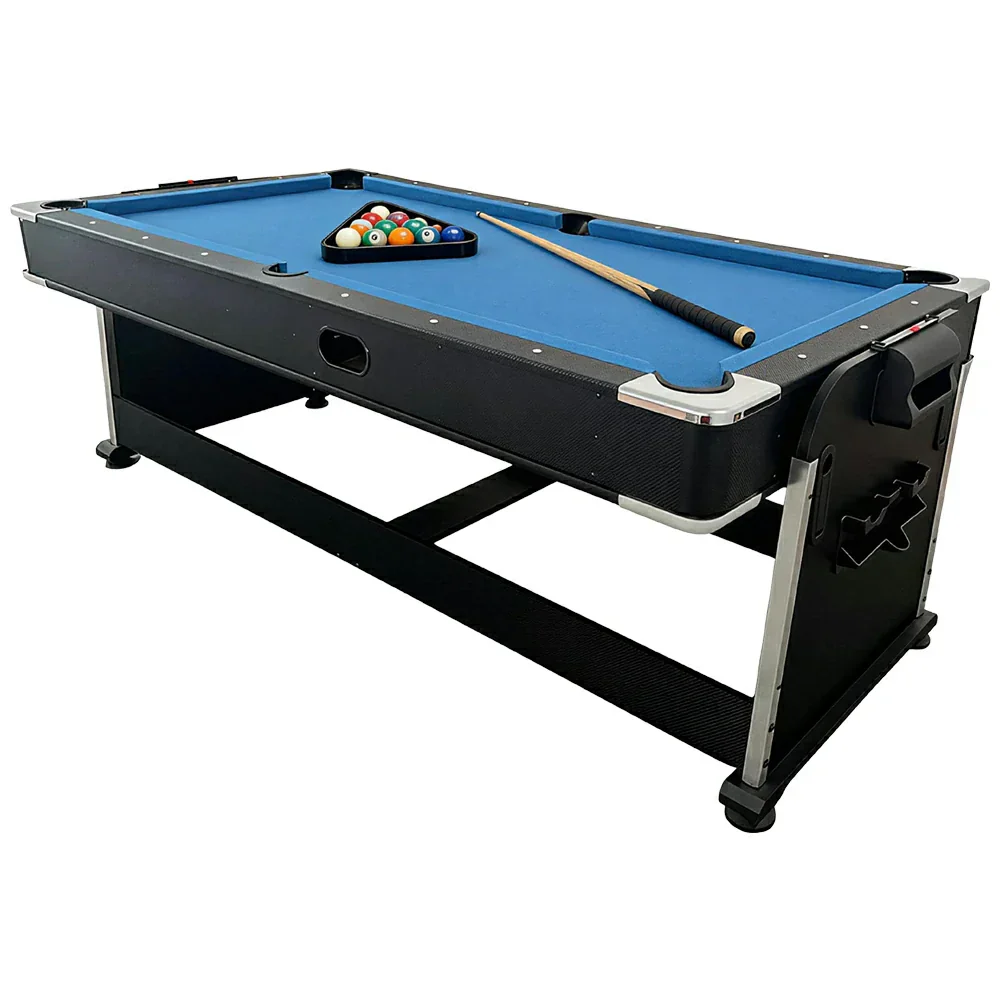 4 az 1-ben többfunkciós játékasztal teljes tartozékokkal otthoni használatra, MDF, 7 láb