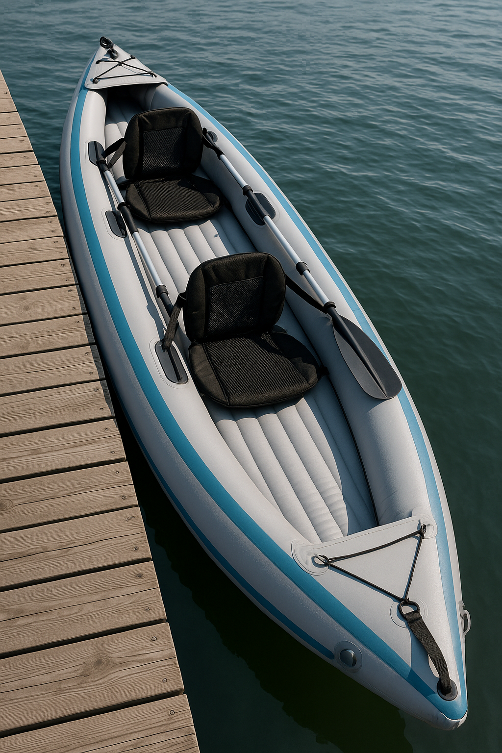 Oppustelig kajak blgr PVC egnet til s og hav 376x77x34cm BimUdpR501QP