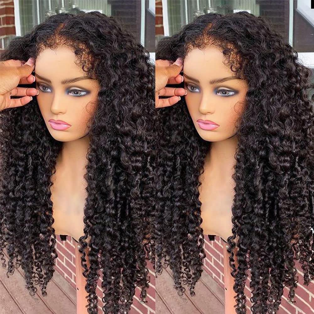 Glueless 4C Edge Hairline Kinky Curly Pre Cut Lace Wig 8x5/13x6 Curly Hair HD Lace Curly Edges Wig