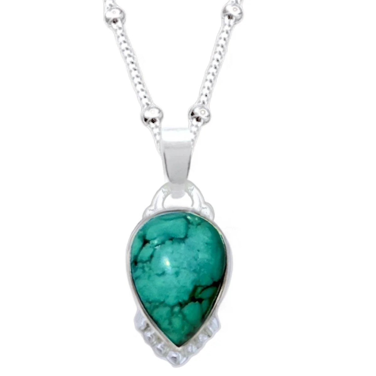 Laihas Peaceful Solitude Raindrop Turquoise Necklace
