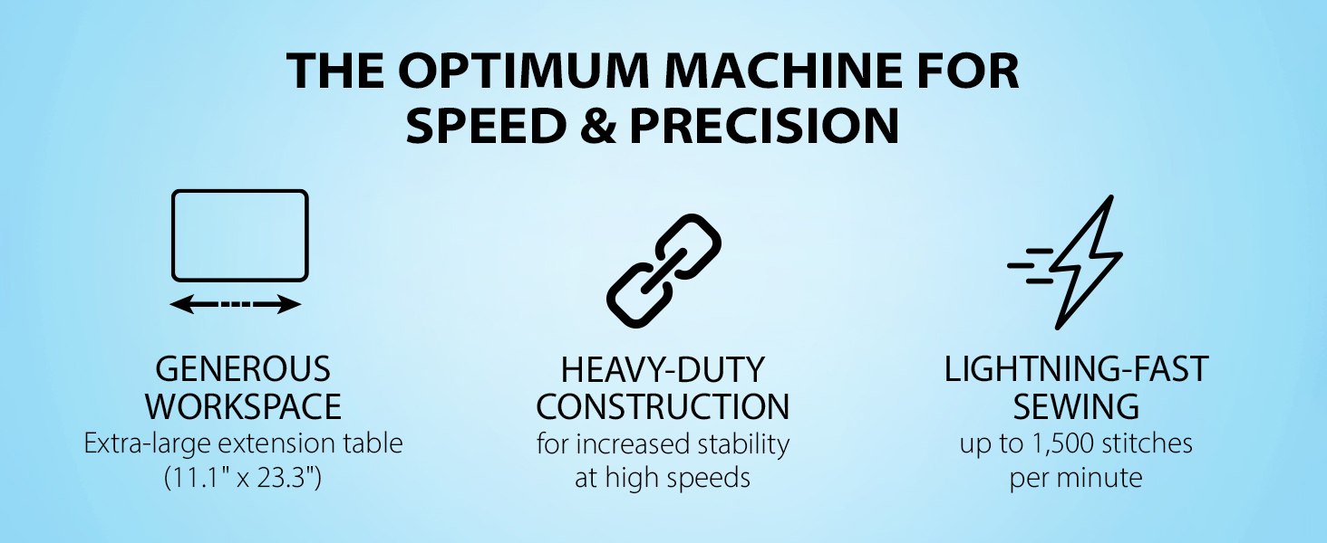 Brother PQ1600S: Generous Workspace, Heavy-Duty Construction, Lightning-Fast Sewing