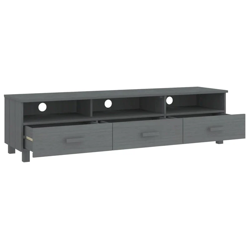 vidaXL TV Stand TV Console Sideboard TV Unit Cupboard HAMAR Solid Wood Pine - 62.2x15.7x15.7