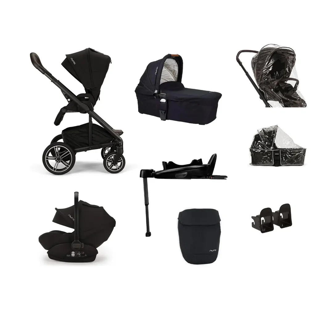 2025 Nuna Mixx Next + Arra Next Premium Sistema da viaggio | Include passeggino, seggiolino auto e navicella | Base rotante 360° e ISOFIX