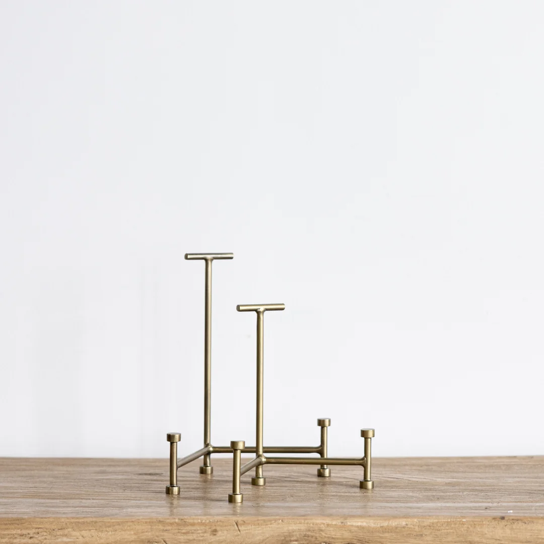 Brass Antique Inspired Footed Easel Small