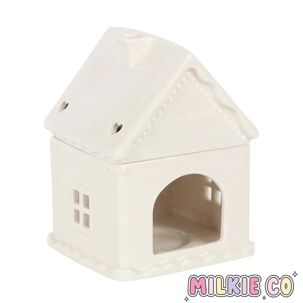 White Gingerbread House Wax Melt Burner