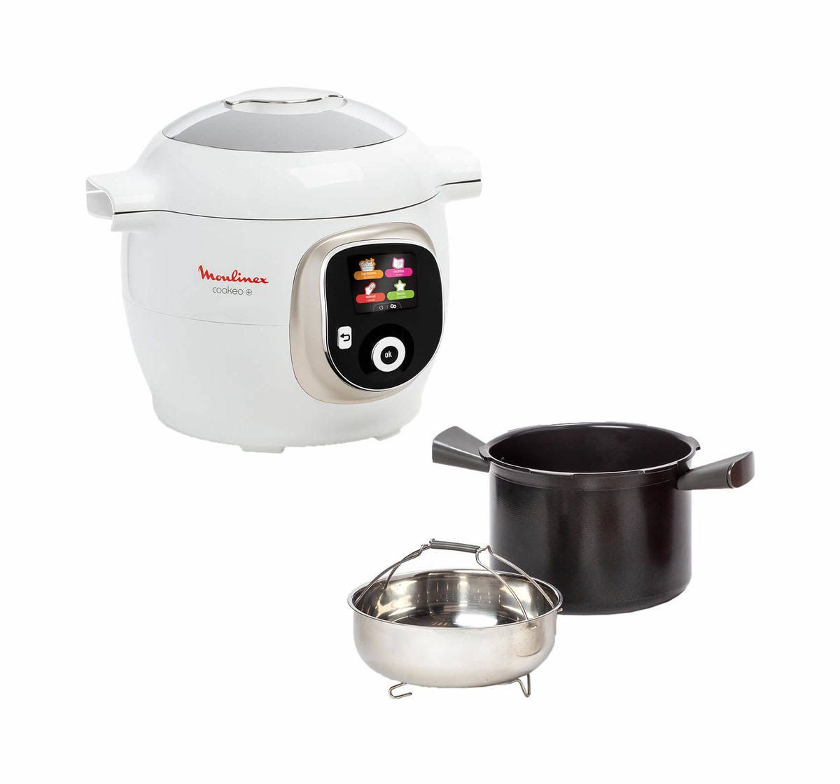 Moulinex Cookeo+ CE85BA10 Multicooker, 1600 W, capacità Ciotola 6 L, Bianco