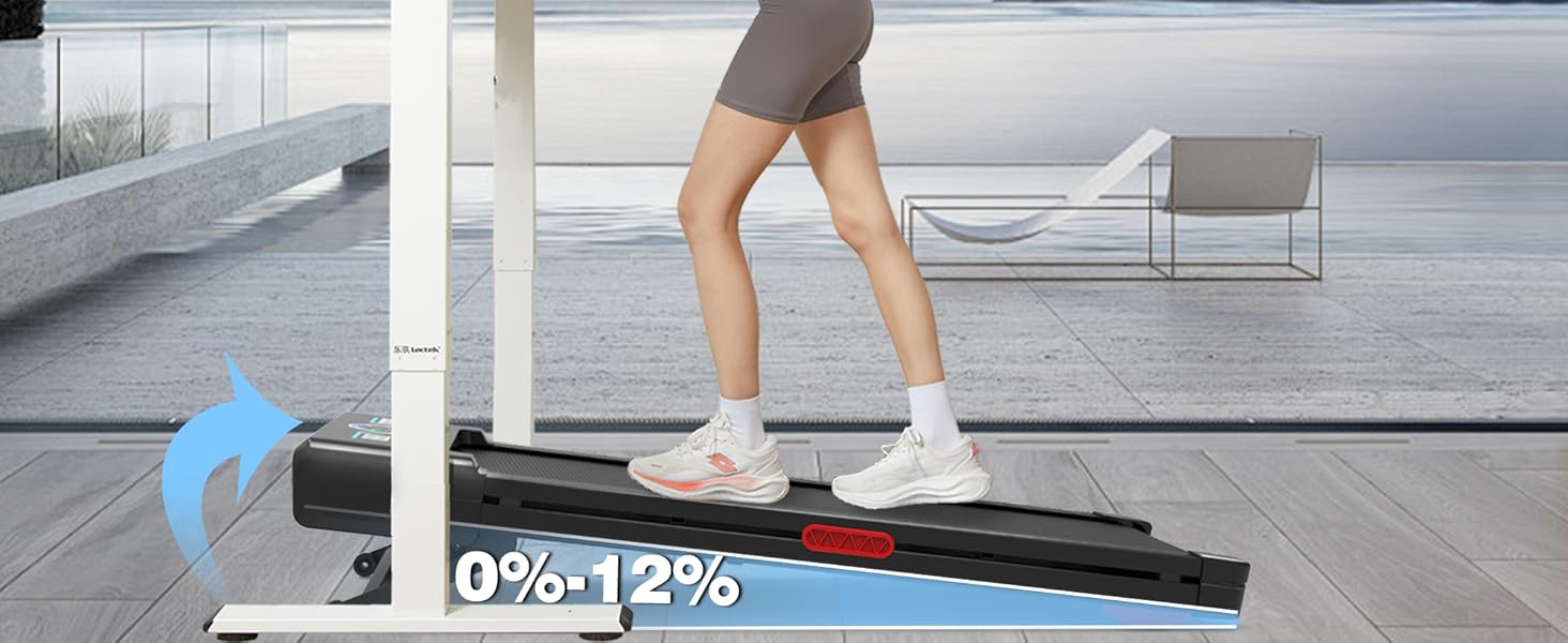 Trailviber  walking pad treadmill with 12% auto incline 