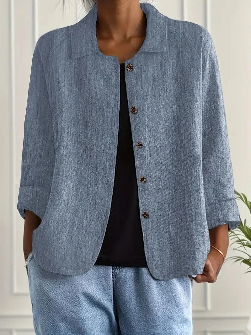 Women��s Lightweight Button Front Jacket Casual Summer Style