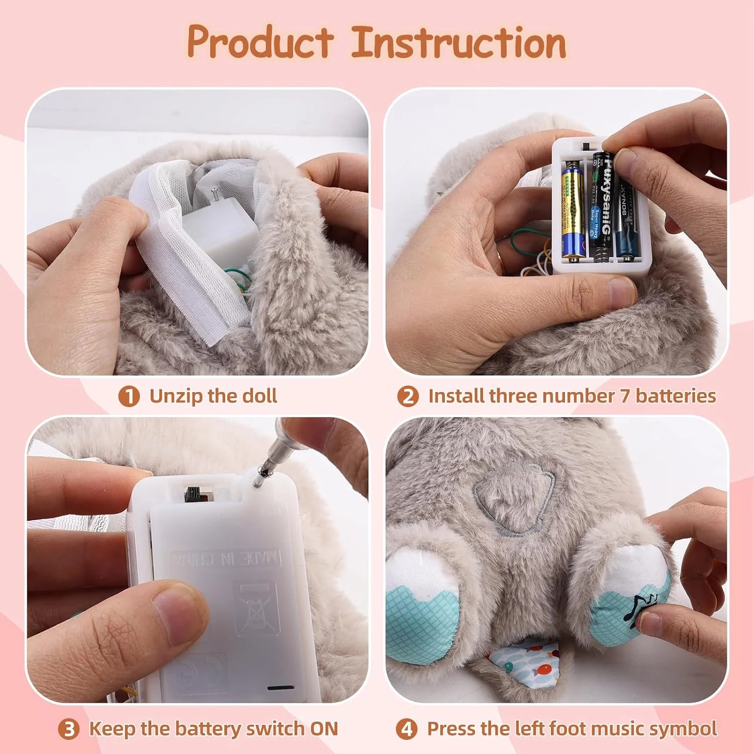 Baby Sound Machine Soothe Snuggle Otter, Sensory Details Music Lights Rhythmic Breathing Motion Musical Baby Toy Plush for Newborns (Battery Not Includ)