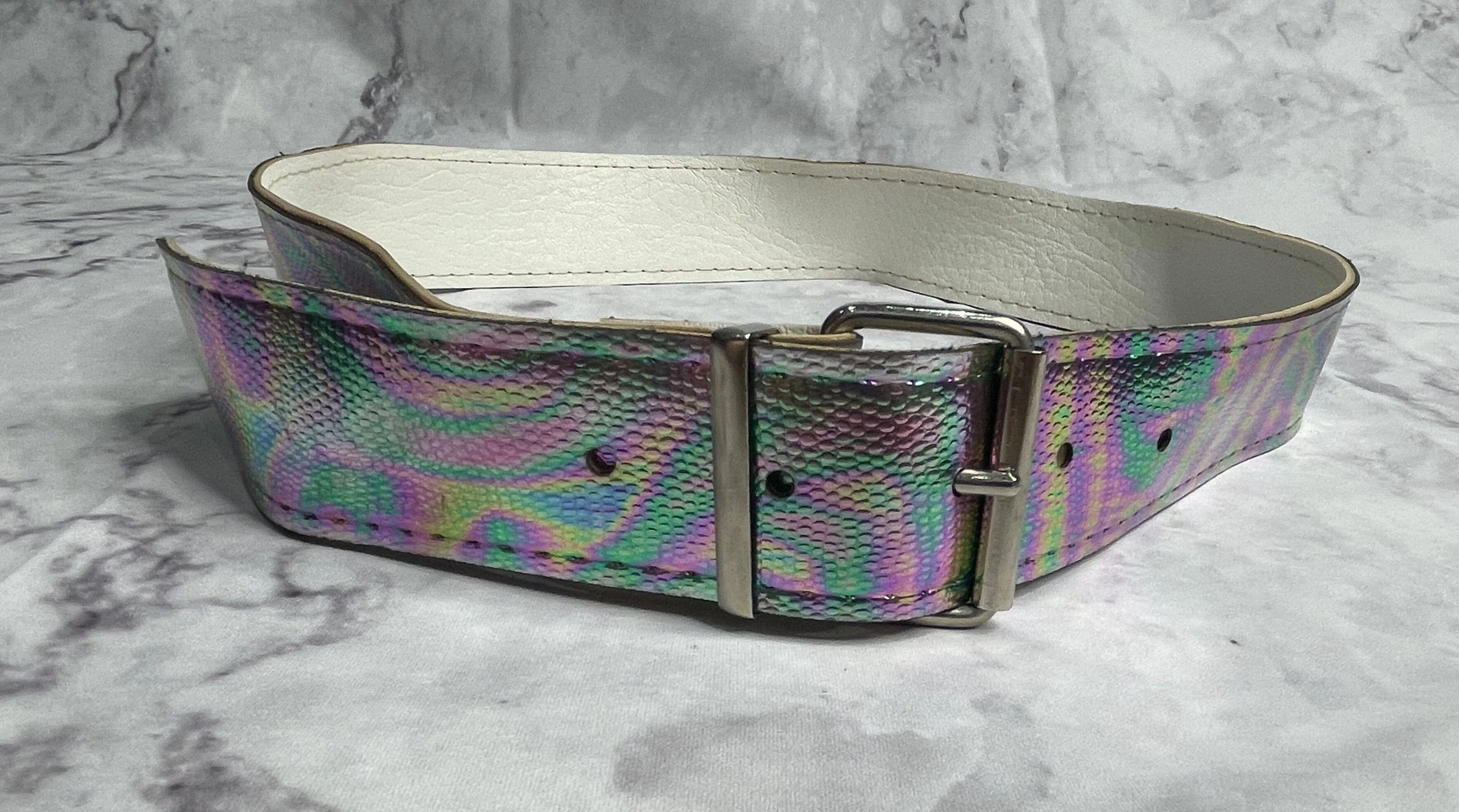 1990s Oil Slick Clubber Rave Belt