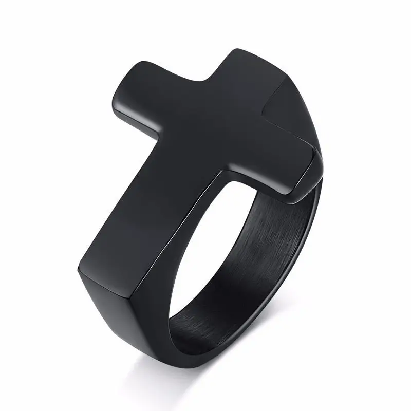 Mens Cross Ring | Hip Pop Jewelry | Ring with Cross | Gift for Him