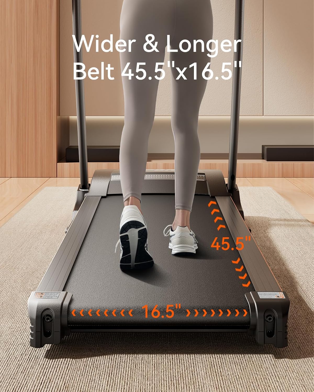 Home Treadmill 3HP Folding with Auto Incline & Bluetooth