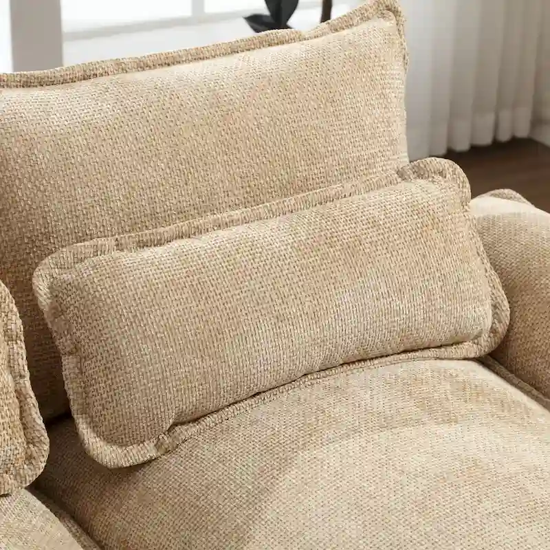 U-Shaped Chenille Sectional Sofa - Reversible Modular Seating