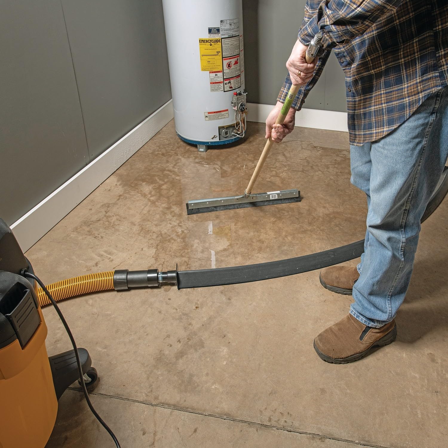 PIG Water Vacuum Barrier for Basement Flooding and Pressure Washing Indoor Spaces | Used with Wet/Dry Vacuum | Portable Water Removal | 4