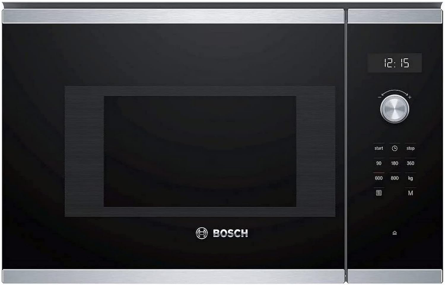 BFL524MS0 Serie 6 Einbau-Mikrowelle, 38 x 60 cm, 800 W, Drehteller 25,5cm, Türanschlag Links, AutoPilot 7 7 Automatikprogramme, Reinigungsunterstützung, LED-Touchdisplay, Edelstahl