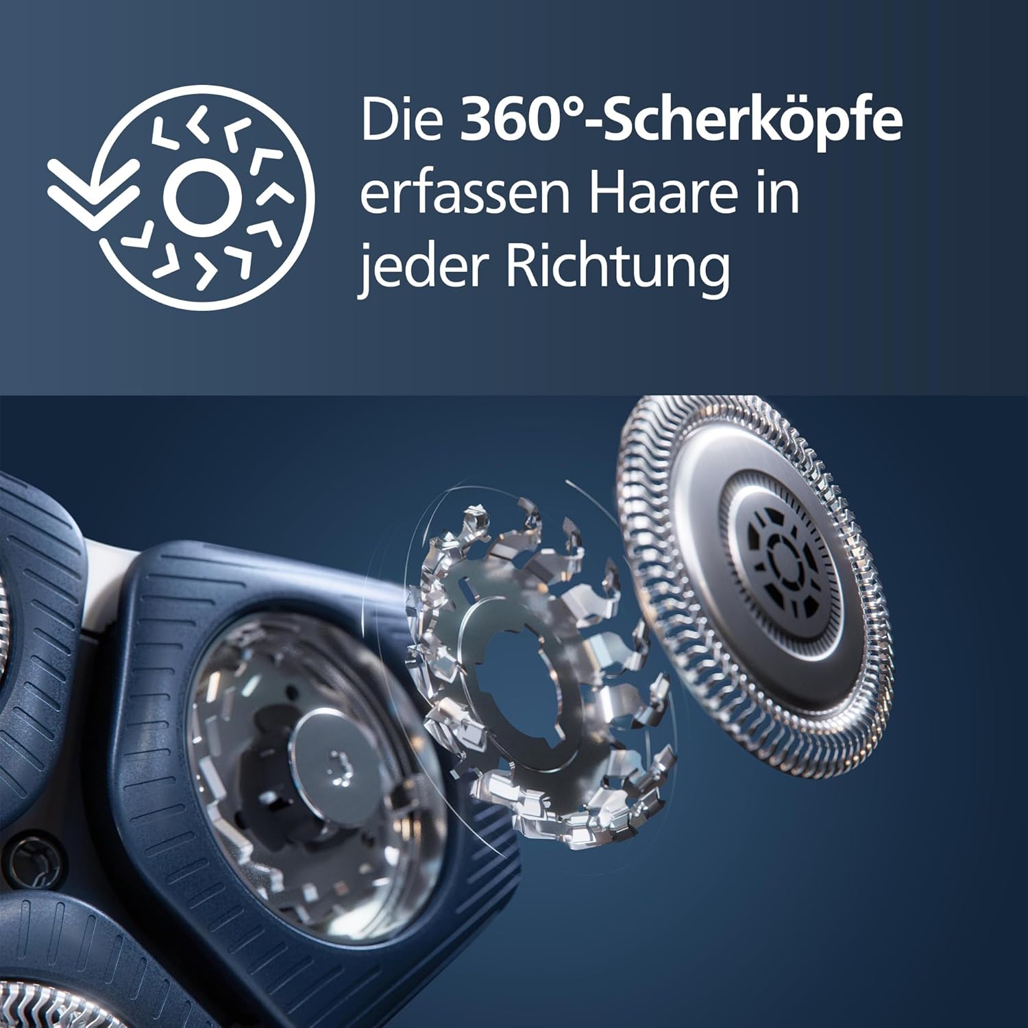 PHILIPS Shaver Series 7000 – Elektrischer Nass- und Trockenrasierer für Herren mit ausklappbarem Trimmer, Reinigungsstation, Ladestation & Reiseetui (Modell S7886/55)