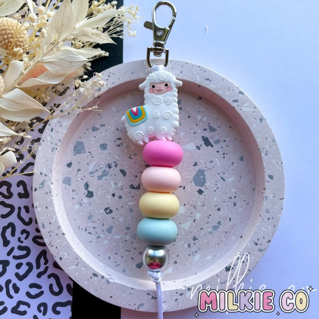 Llamanade Beaded Keychain